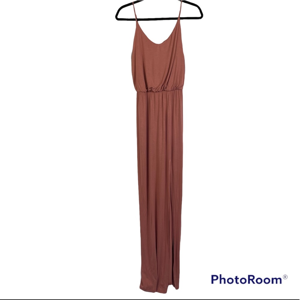 Lulu's Watch The Sunset Rusty Rose Maxi Dress Medium